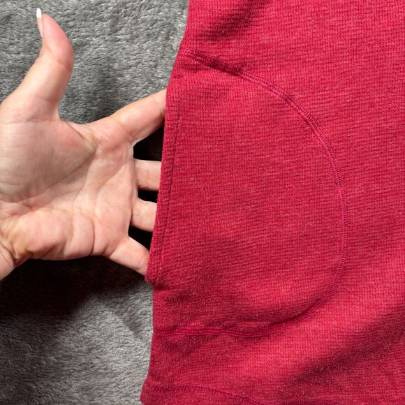 J Jill Women Thermal Knit Tunic Top Pockets Long Sleeve Muted Red Size 2X J110 - Picture 2 of 9